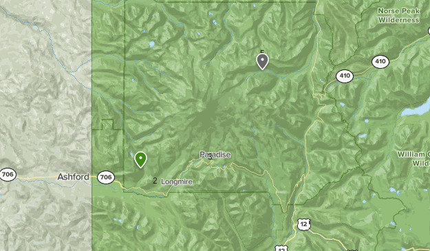 Mount Rainier NP Hikes Map