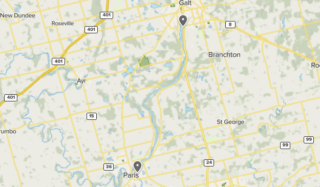 Map of Cambridge Ontario Canada