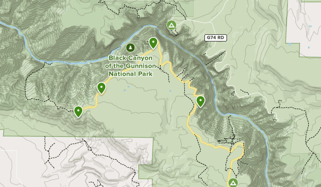 Black Canyon of the agunnison National Park Map