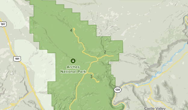 Arches National Park Map