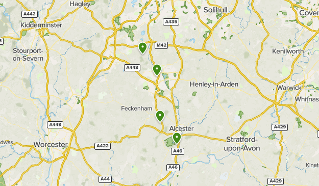 Map Of Redditch And Surrounding Areas Redditch Walks | List | Alltrails