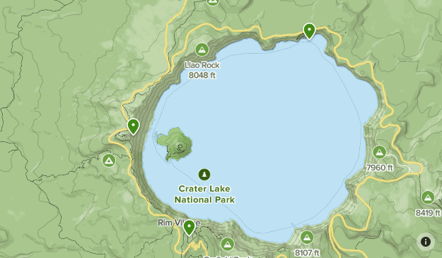 crater lake Map