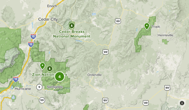 zion trip Map