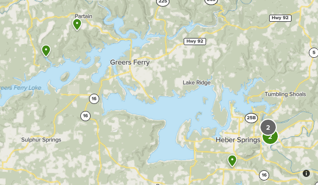 Map Of Greers Ferry Lake Arkansas Greers Ferry Area | List | Alltrails