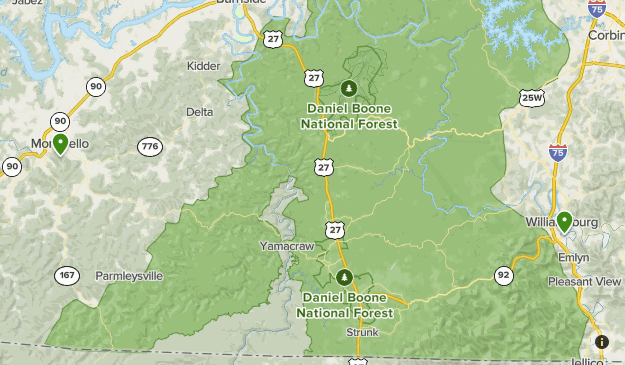 Daniel Boone National Forest Trail Map Daniel Boone National Forest | List | Alltrails