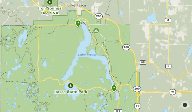 Itasca State Park Map Itasca State Park | List | Alltrails