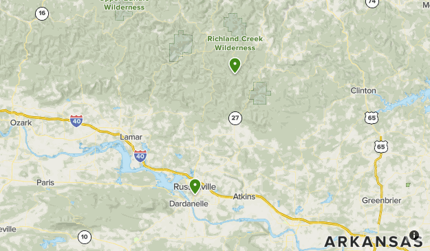 Arkansas after Hike Map