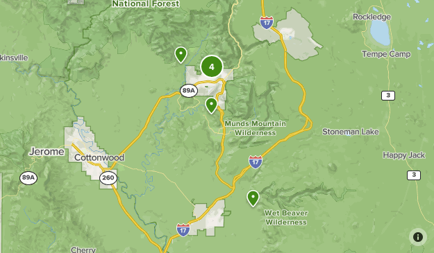 Map Of Flagstaff And Sedona Sedona And Flagstaff | List | Alltrails