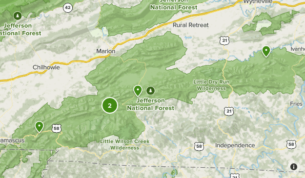 Grayson Highlands Trip Map