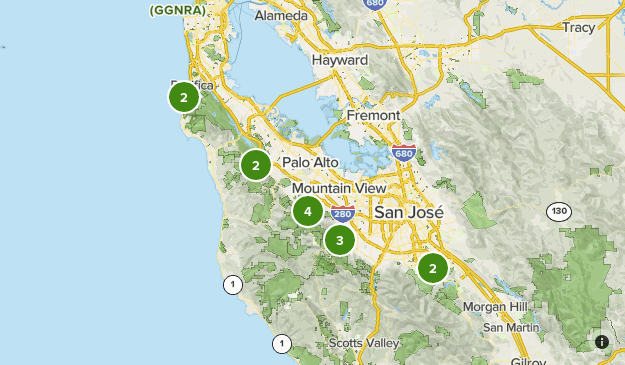 Short hikes south bay Map