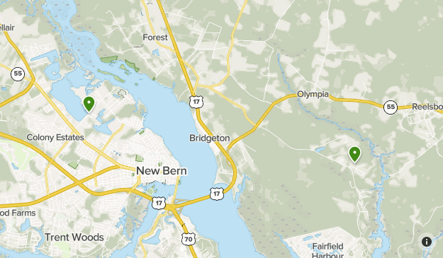 Map Of New Bern Nc New Bern Nc | List | Alltrails