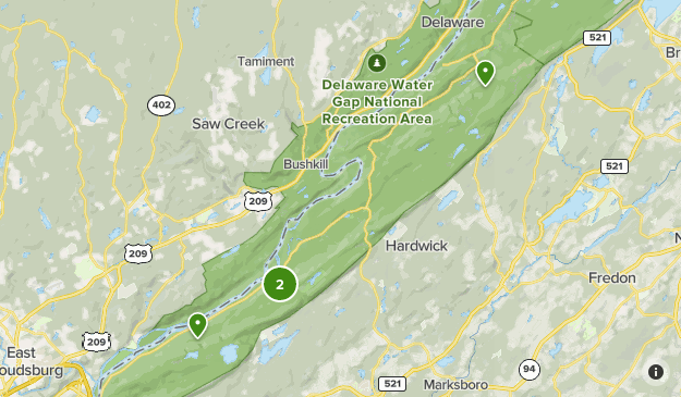 Delaware water Gap Map