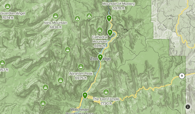 Zion National Park Map