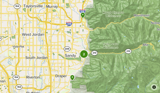 Utah hikes Map