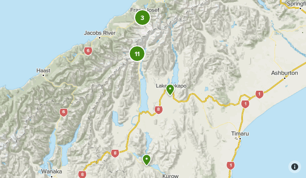 Lake tekapo Map