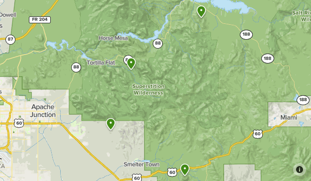Superstition Mountains Map