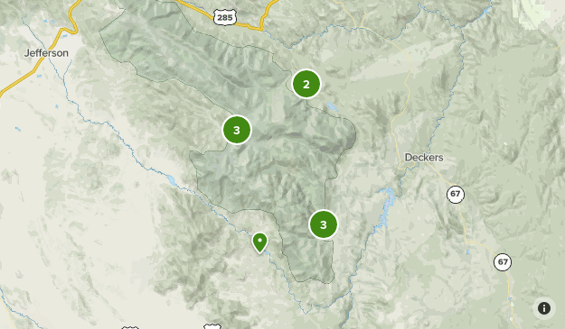 Lost Creek Wilderness, CO. Map