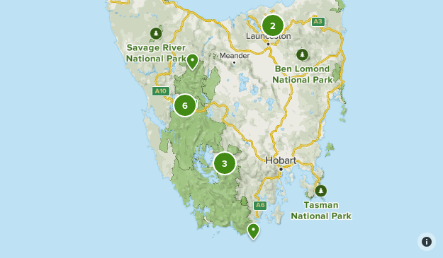 Tasmania National Parks Map Tasmania | List | Alltrails