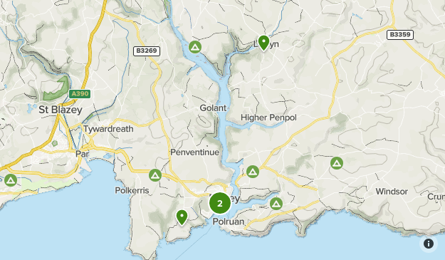 Map Of Fowey Area Fowey, Cornwall | List | Alltrails