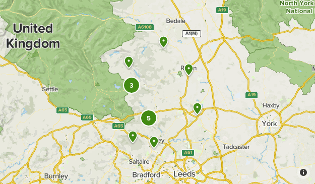 Yorkshire Local Trail Routes Map