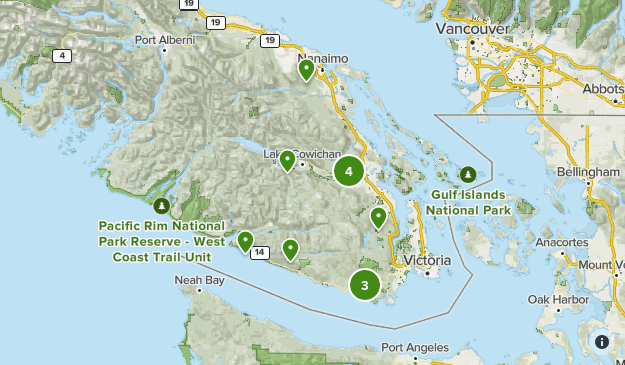 Map Of Southern Vancouver Island South Vancouver Island | List | Alltrails