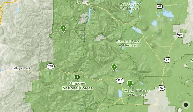 Umpqua National Forest Map Umpqua National Forest | List | Alltrails
