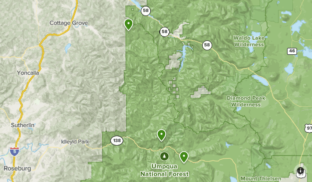 Umpqua National Forest Map Umpqua National Forest | List | Alltrails