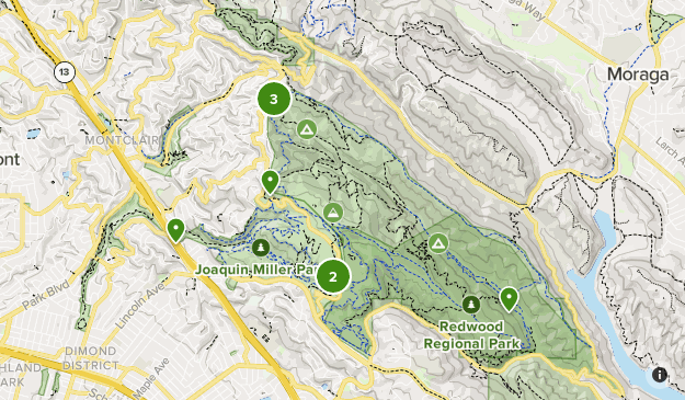 Redwood Regional Park Map Reinhardt Regional Park - Oakland | List | Alltrails