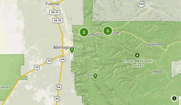 Lincoln national forest map