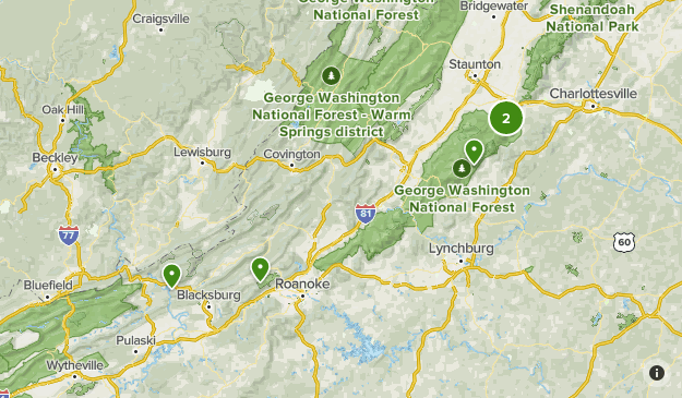 Washington National Forest Map Jefferson National Forest | List | Alltrails