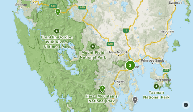 The List Tasmania Map Tasmania | List | Alltrails