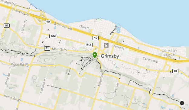 Map Of Grimsby Area Grimsby | List | Alltrails