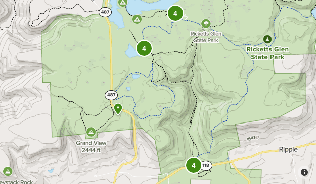 Ricketts Glen State Park Map Ricketts Glen State Park | List | Alltrails
