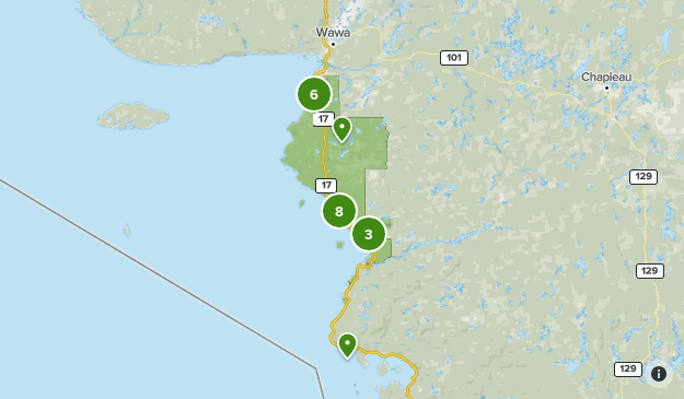 Lake superior provincial shop park trail map