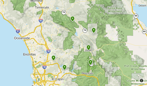 San Diego Six Pack of Peaks 2021 Map