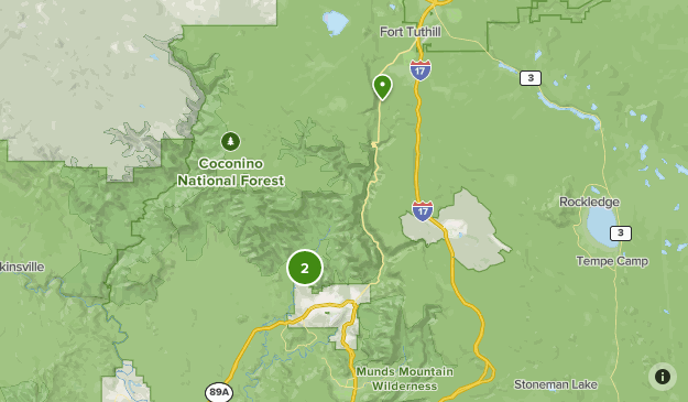 Map Of Flagstaff And Sedona Sedona, Arizona | List | Alltrails