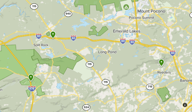 Lakes In Poconos Map The Poconos | List | Alltrails