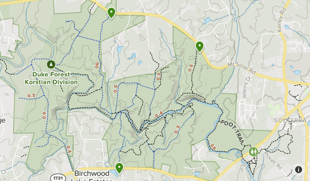 Duke Forest Trail Map Duke Forest List Alltrails