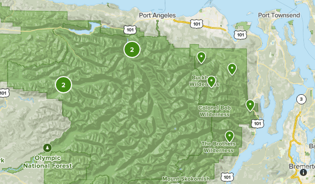 Olympic national forest trail cheap map