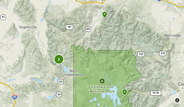 alltrails yellowstone