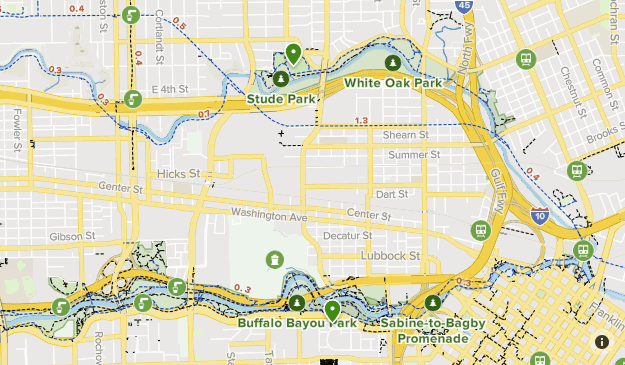 White oak bayou | List | AllTrails