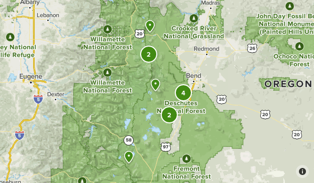 Map Of Deschutes National Forest Deschutes National Forest | List | Alltrails