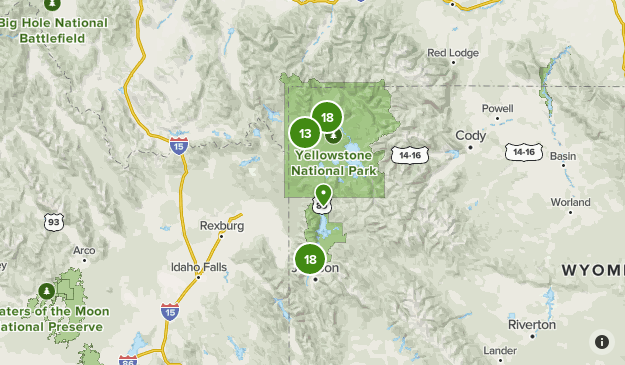 Yellowstone / Grand Tetons Map