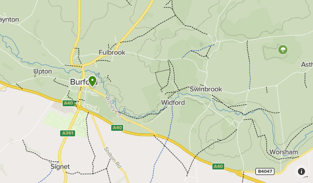 Map Of Burford And Surrounding Area Burford | List | Alltrails