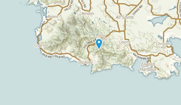 Old Road, Saint Mary Map