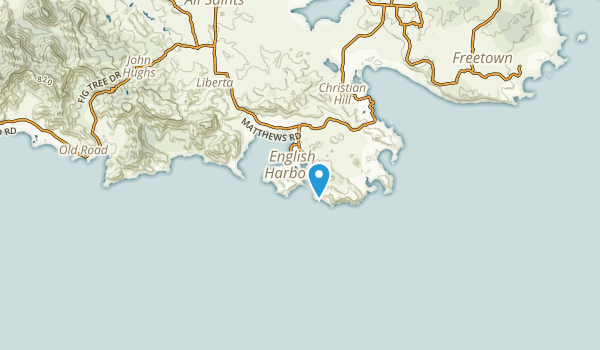 English Harbour, Saint Paul Map