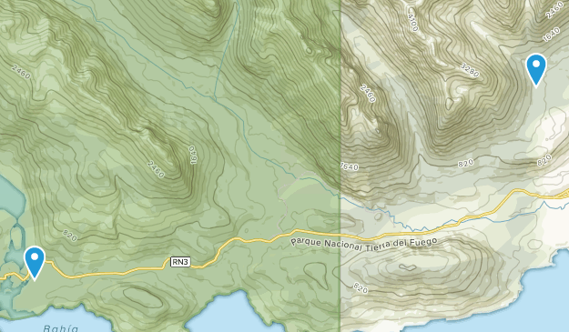 Ushuaia, Tierra Del Fuego Map