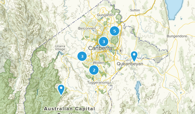 Canberra, Territoire de la capitale australienne Map
