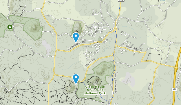 Glass House Mountains, Queensland Map