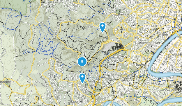 Mount Coot-tha, Queensland Map